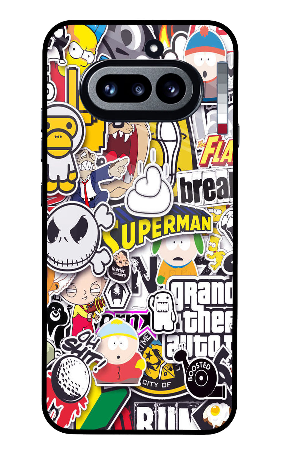 Sticker Bomb Nothing Phone 4a Back Cover, Metal case