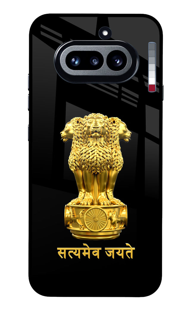 Satyamev Jayate Golden Nothing Phone 4a Metal Case Back Cover by Casekaro