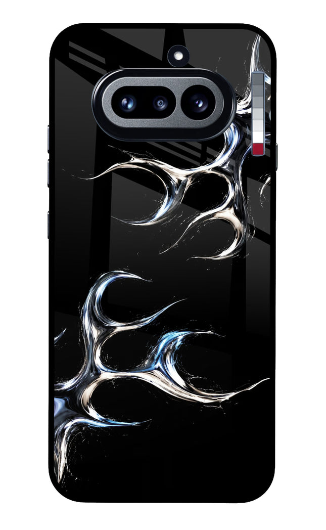 Chrome Tribal Nothing Phone 4a Metal Case Back Cover by Casekaro