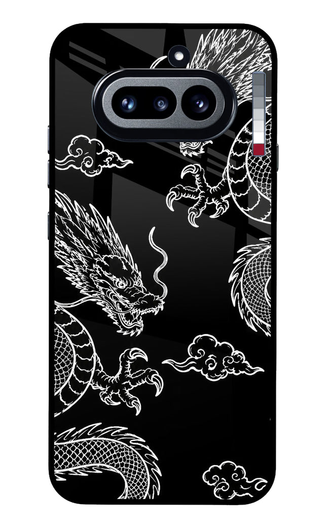 Twin Dragons Nothing Phone 4a Metal Case Back Cover by Casekaro
