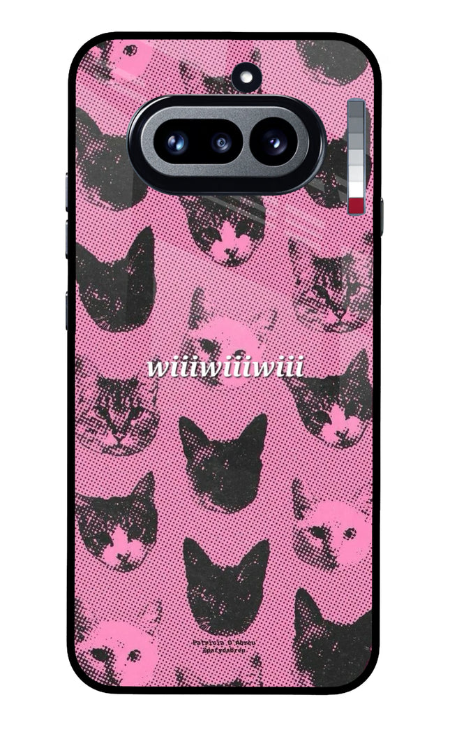 Pink Cats Nothing Phone 4a Metal Case Back Cover by Casekaro