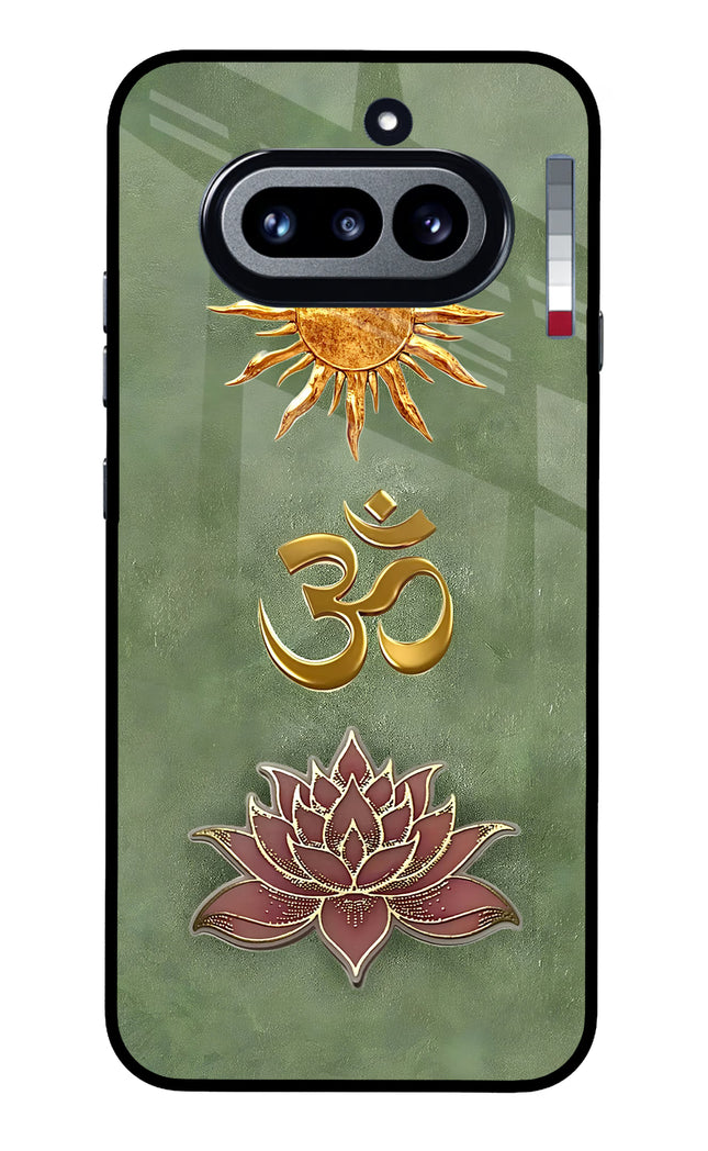 Om & Lotus Nothing Phone 4a Metal Case Back Cover by Casekaro