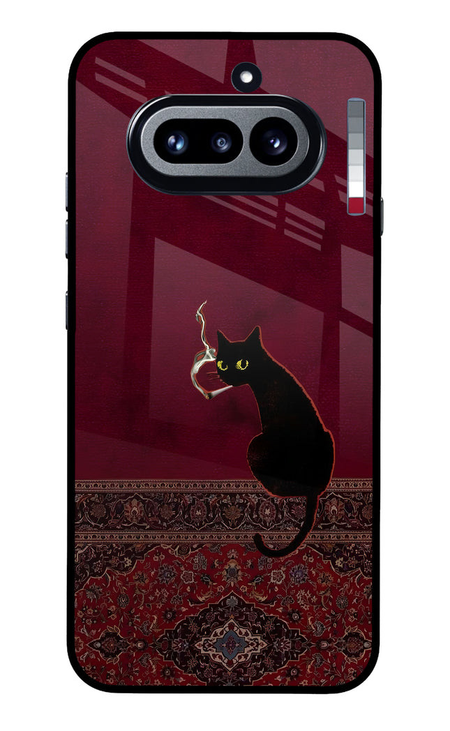 Midnight Cat Nothing Phone 4a Metal Case Back Cover by Casekaro