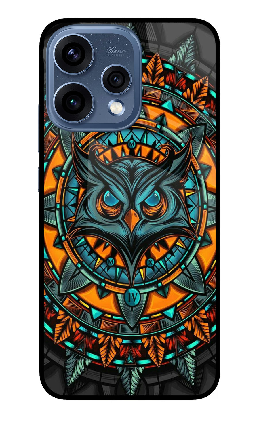 Angry Owl Art Oppo Reno15 5G Back Cover, Metal case