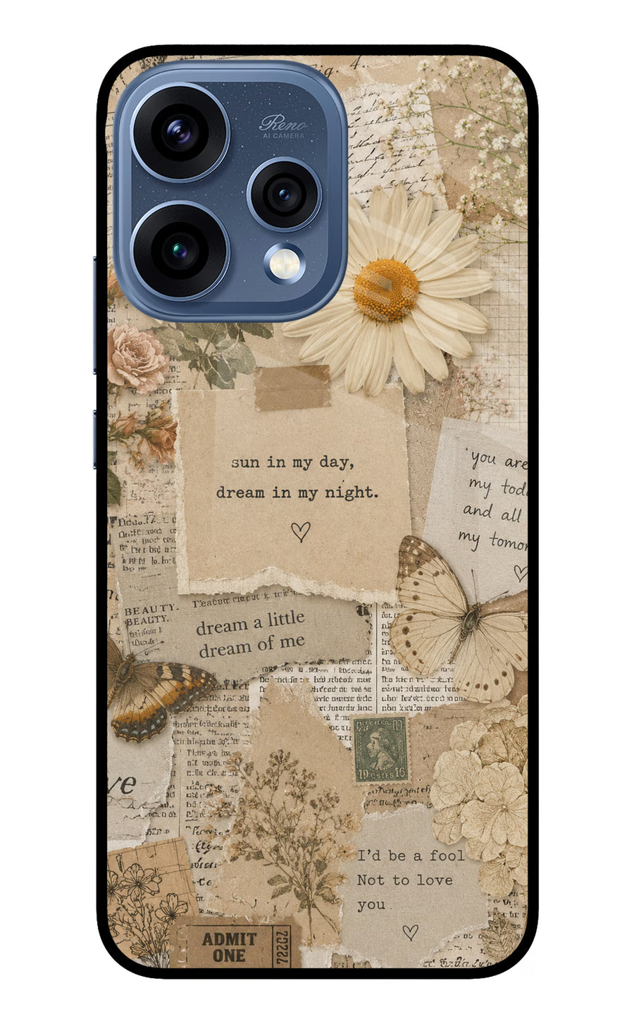 Vintage case Oppo Reno15 5G Back Cover, Metal case
