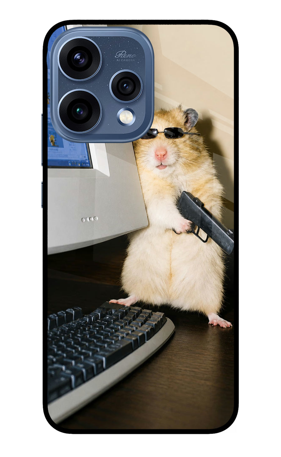 Hacker Hamster Oppo Reno15 5G Back Cover, Metal case