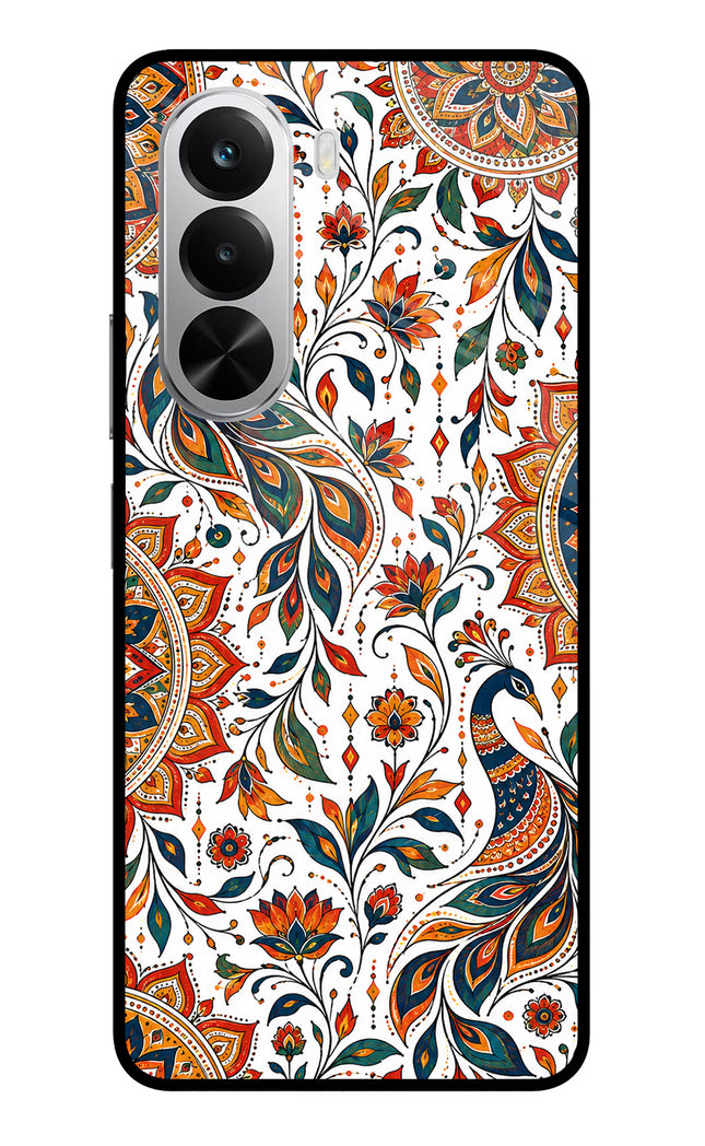 White Mayura Realme P4x 5G Metal Case Back Cover by Casekaro