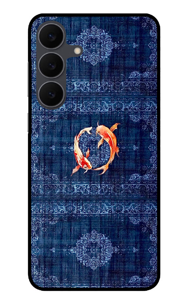 Koi Blue Samsung S25 FE 5G Metal Case Back Cover by Casekaro
