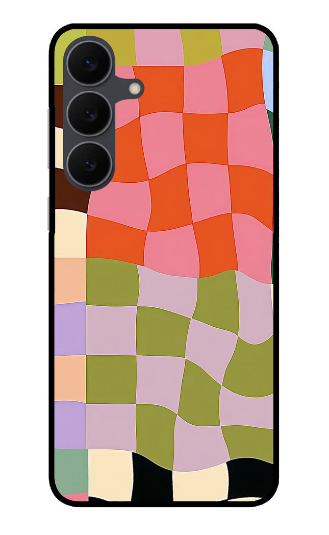 Wavy Grid Samsung S25 FE 5G Metal Case Back Cover by Casekaro