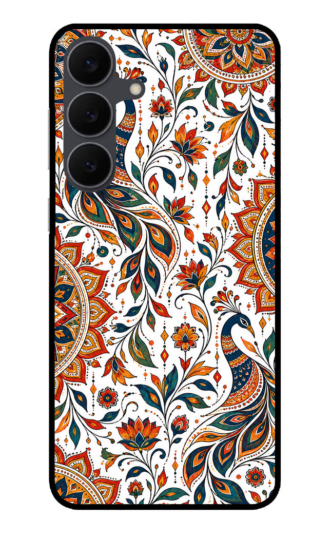 White Mayura Samsung S25 FE 5G Metal Case Back Cover by Casekaro