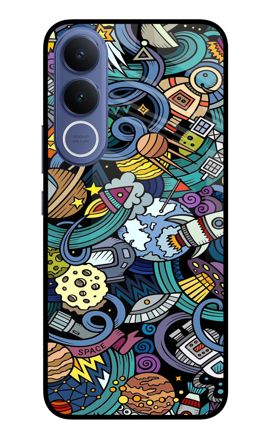 Space Abstract Vivo V70 FE 5G Back Cover, Metal case