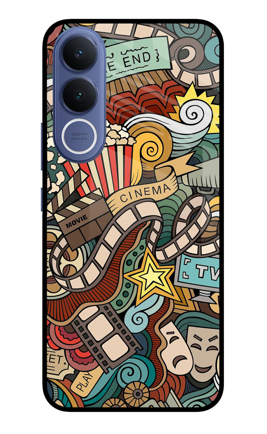 Cinema Abstract Vivo V70 FE 5G Back Cover, Metal case