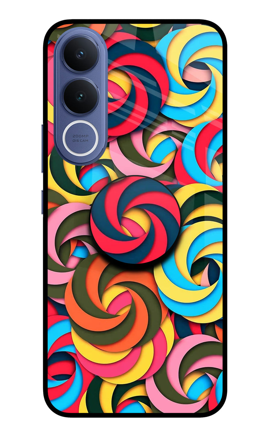 Spiral Pattern Vivo V70 FE 5G Pop Case, Metal case
