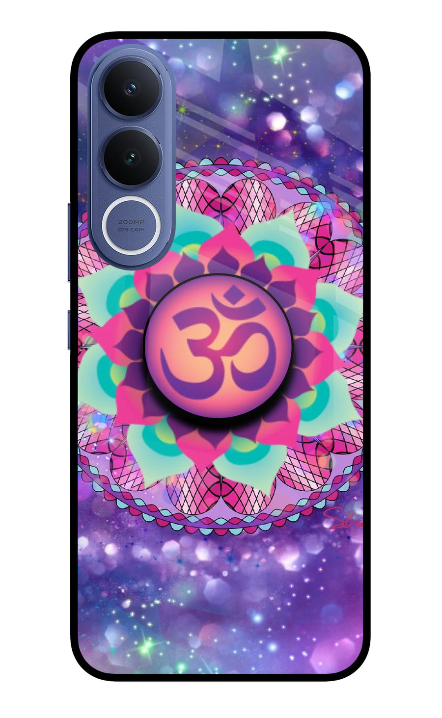 Om Purple Vivo V70 FE 5G Pop Case, Metal case