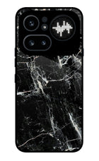 Black Marble Texture Nothing Phone 4a Pro Metal Case Back Cover by Casekaro