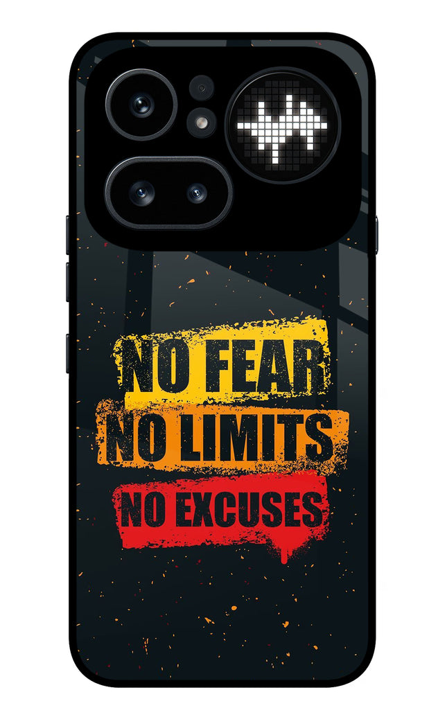 No Fear No Limits No Excuse Nothing Phone 4a Pro Metal Case Back Cover by Casekaro