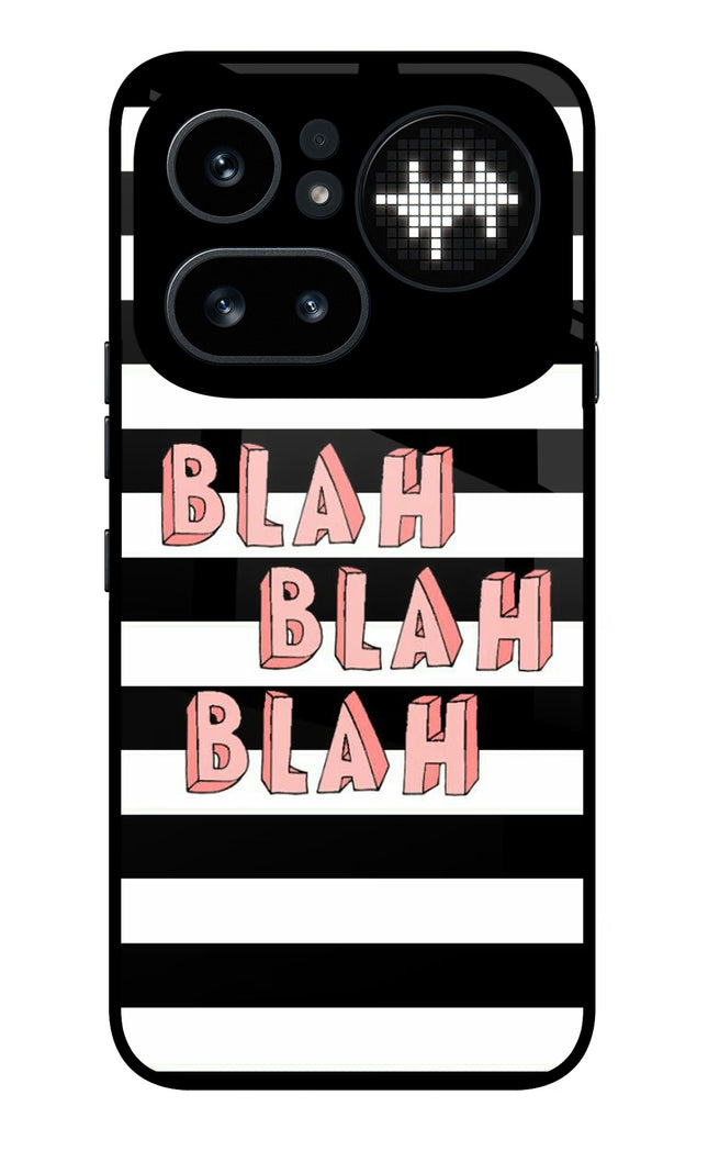 Blah Blah Blah Nothing Phone 4a Pro Metal Case Back Cover by Casekaro