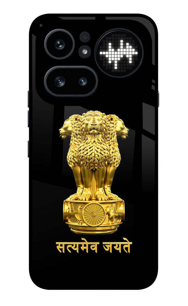 Satyamev Jayate Golden Nothing Phone 4a Pro Metal Case Back Cover by Casekaro