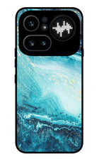 Blue Glitter Marble Nothing Phone 4a Pro Metal Case Back Cover by Casekaro