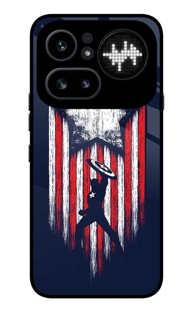 Captain America Marvel Art Nothing Phone 4a Pro Metal Case Back Cover by Casekaro