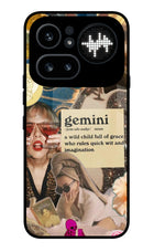 Gemini Zodiac Nothing Phone 4a Pro Metal Case Back Cover by Casekaro
