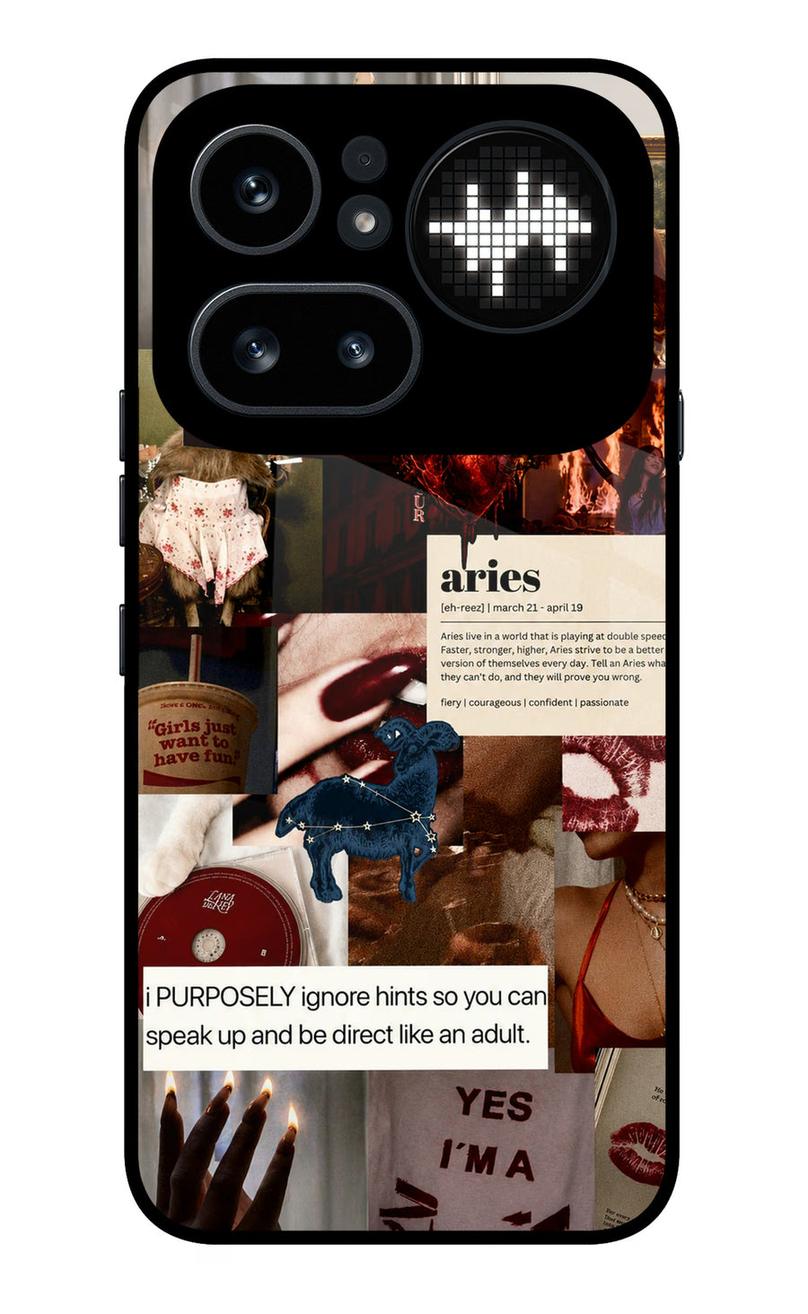 Zodiac Aries Nothing Phone 4a Pro Back Cover, Metal case