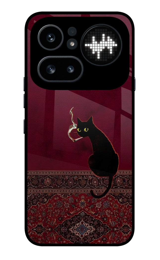 Midnight Cat Nothing Phone 4a Pro Metal Case Back Cover by Casekaro