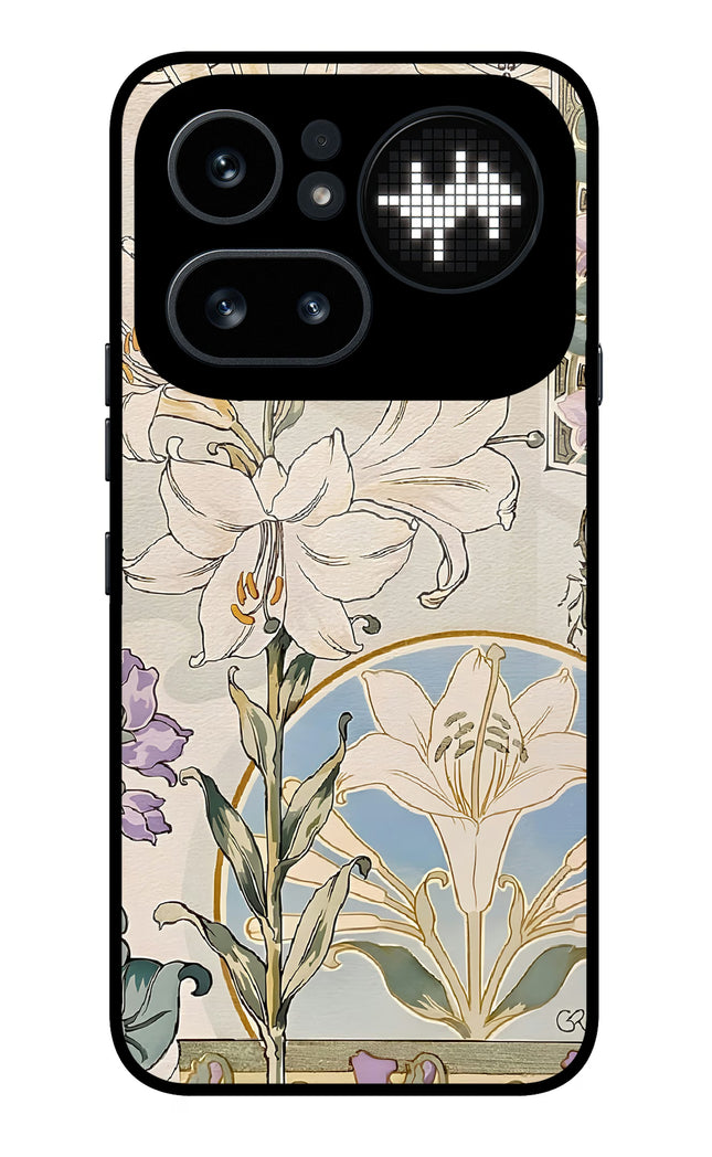 White Lily Nothing Phone 4a Pro Metal Case Back Cover by Casekaro