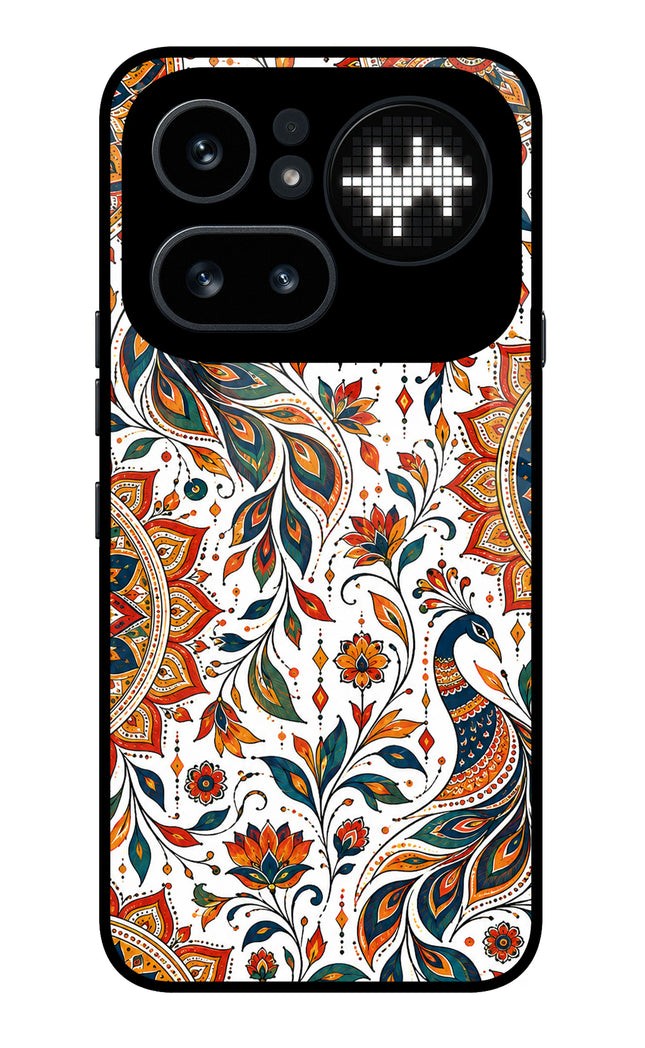 White Mayura Nothing Phone 4a Pro Metal Case Back Cover by Casekaro