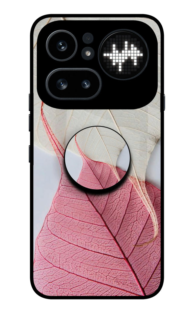 White Pink Leaf Nothing Phone 4a Pro Pop Case by Casekaro