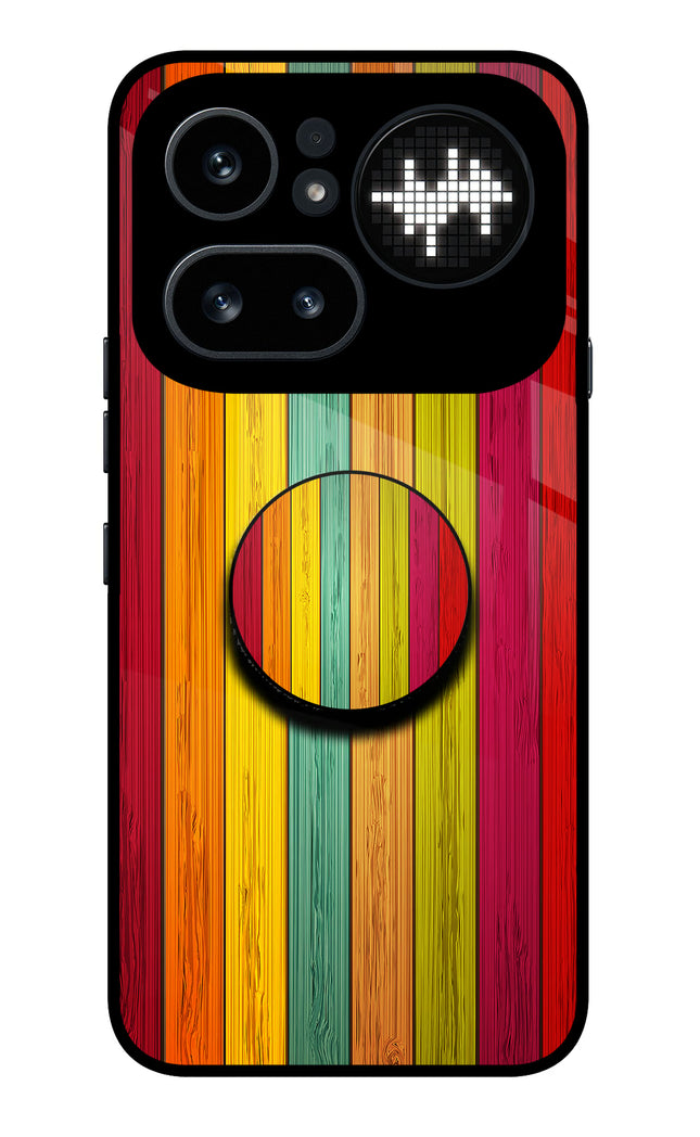 Multicolor Wooden Nothing Phone 4a Pro Pop Case by Casekaro