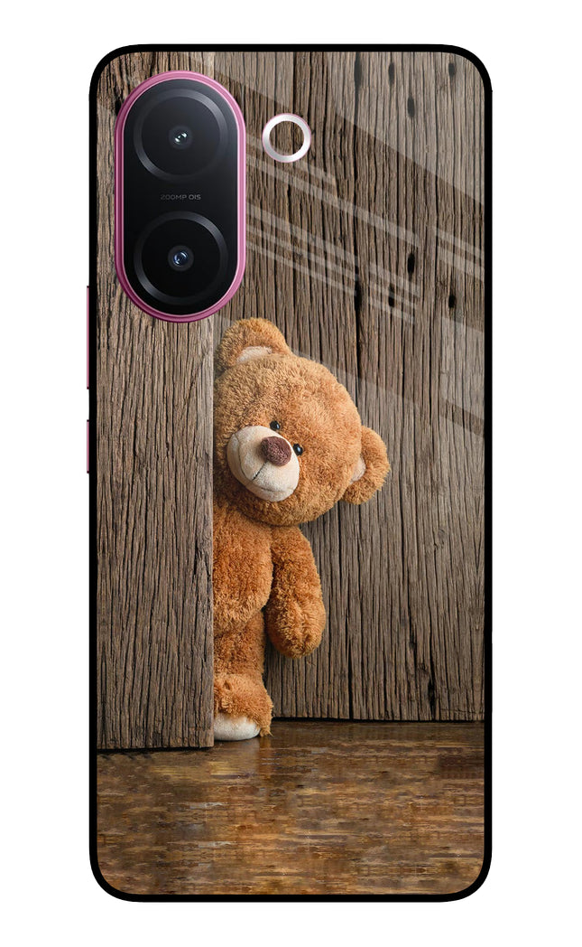 Teddy Wooden Vivo V60e 5G Metal Case Back Cover by Casekaro