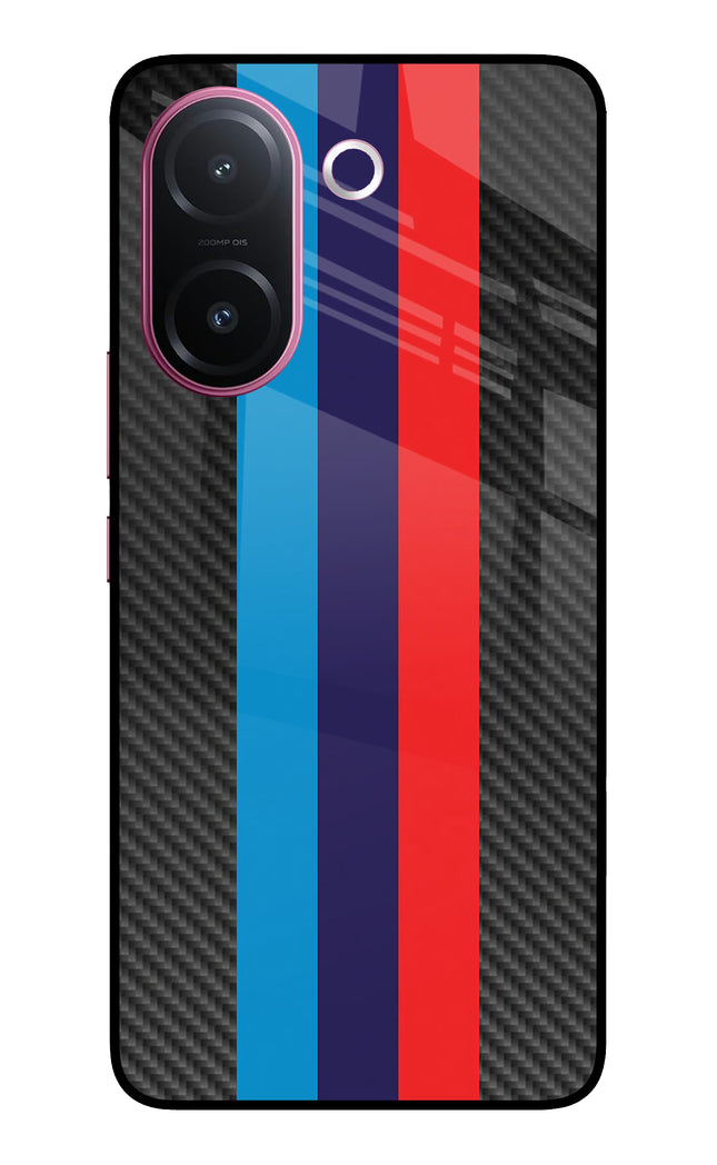 BMW Stripes Pattern Vivo V60e 5G Metal Case Back Cover by Casekaro
