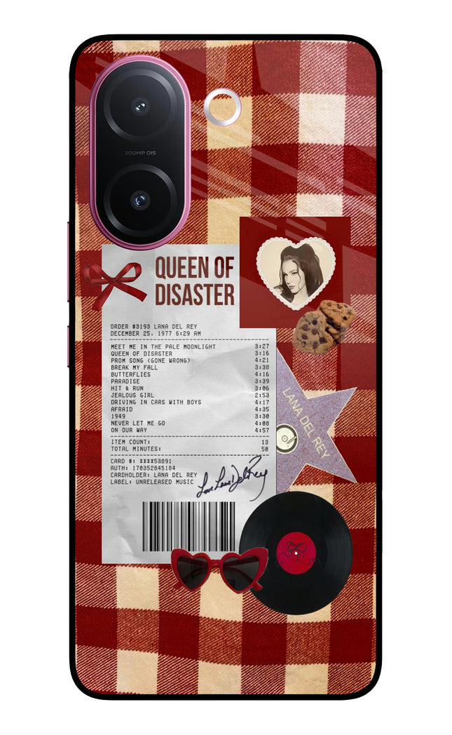 Queen of Disaster Vivo V60e 5G Metal Case Back Cover by Casekaro