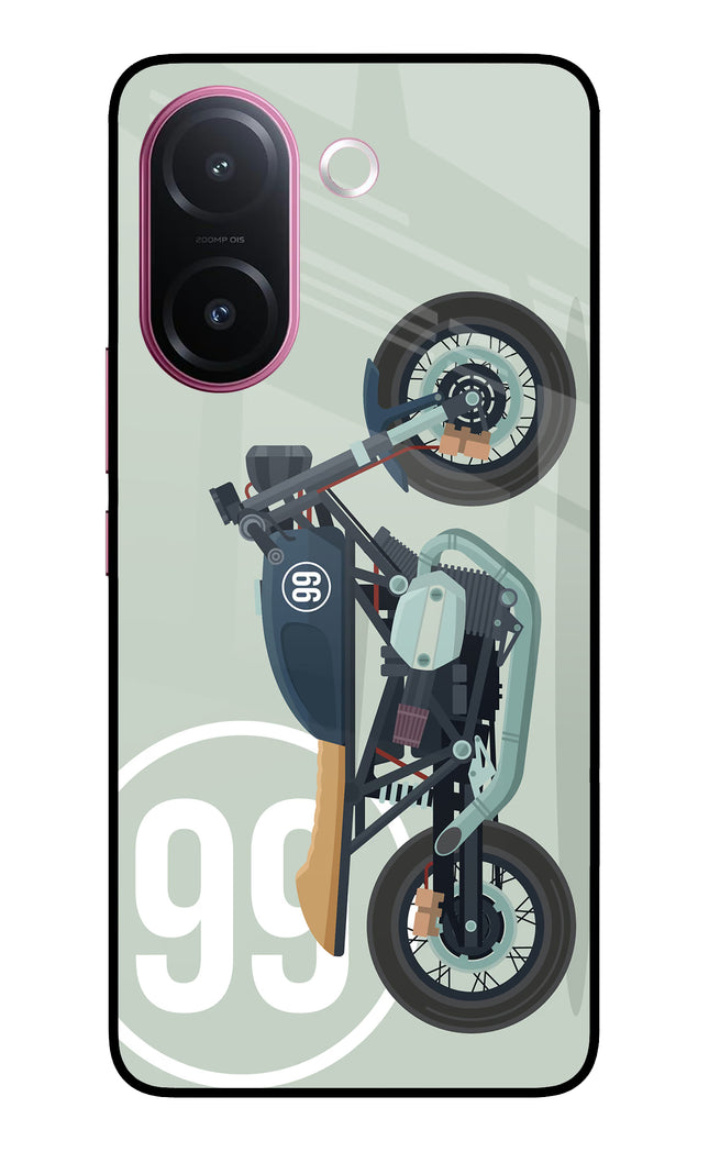 Classic Cafe Racer 99 Vivo V60e 5G Metal Case Back Cover by Casekaro