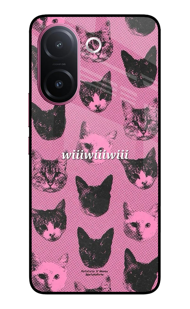 Pink Cats Vivo V60e 5G Metal Case Back Cover by Casekaro