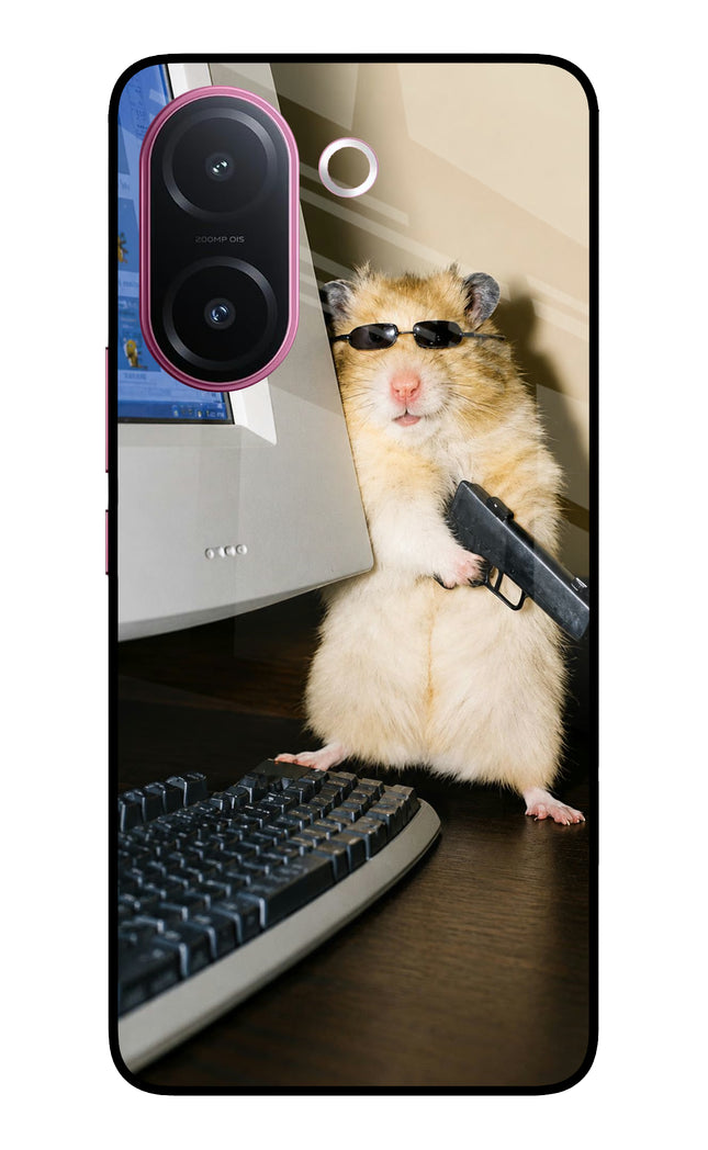 Hacker Hamster Vivo V60e 5G Metal Case Back Cover by Casekaro