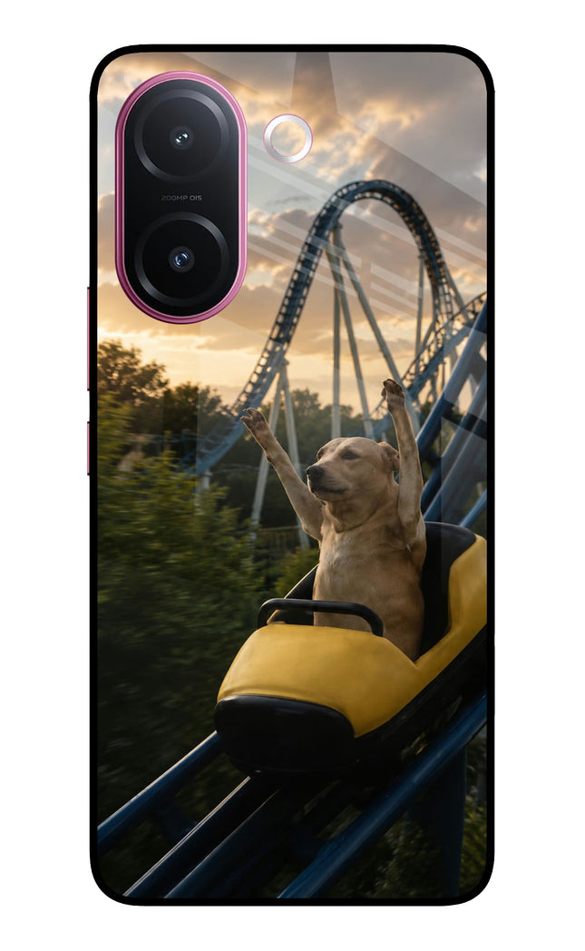 Rollercoaster Dog Vivo V60e 5G Metal Case Back Cover by Casekaro