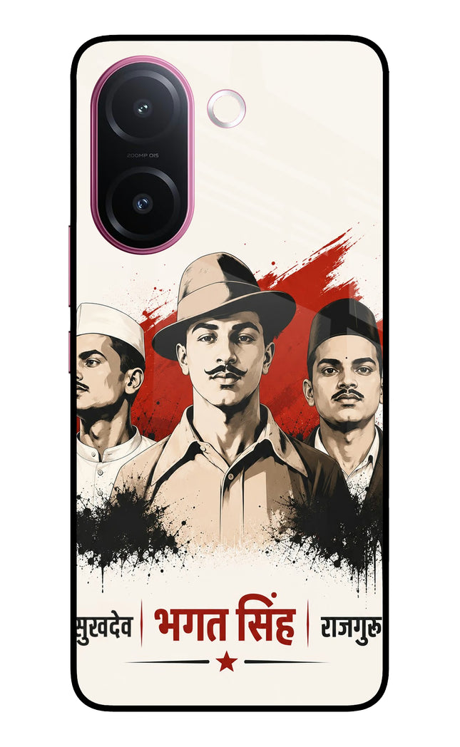 Bhagat Singh Trio Vivo V60e 5G Metal Case Back Cover by Casekaro