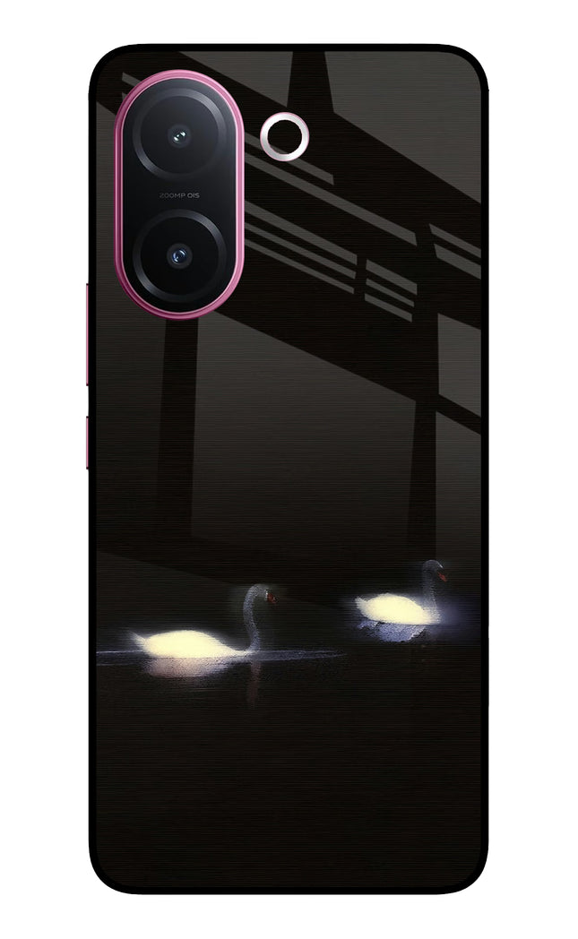 Silent Swans Vivo V60e 5G Metal Case Back Cover by Casekaro