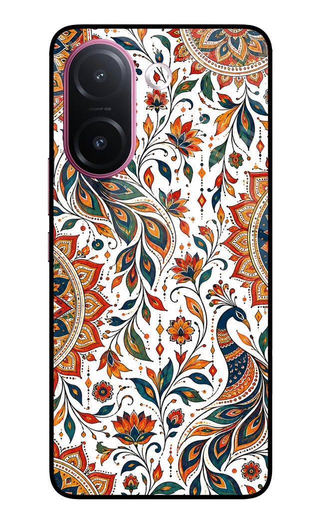 White Mayura Vivo V60e 5G Metal Case Back Cover by Casekaro