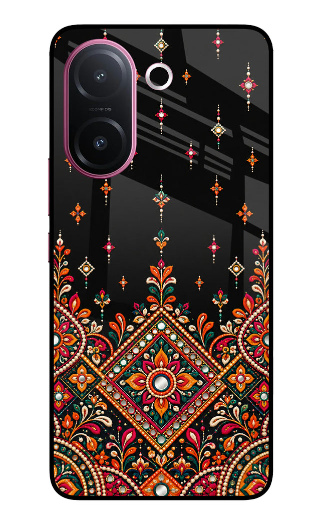 Noir Mehfil Vivo V60e 5G Metal Case Back Cover by Casekaro