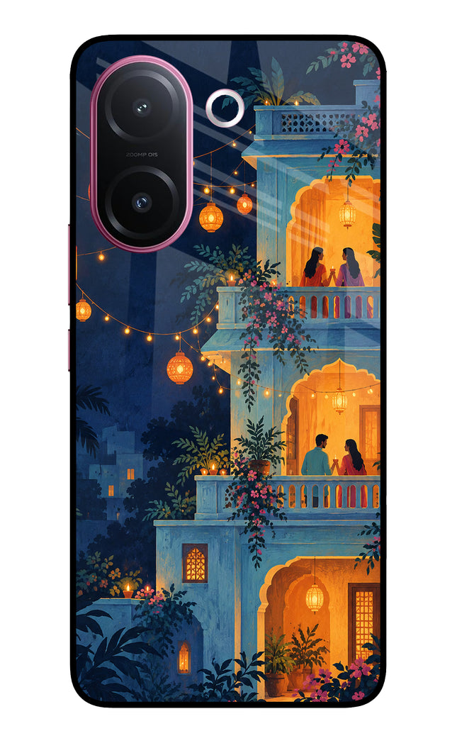 Balcony Glow Vivo V60e 5G Metal Case Back Cover by Casekaro
