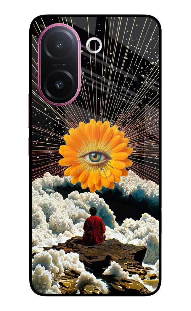 Cosmic Flower Vivo V60e 5G Metal Case Back Cover by Casekaro