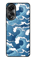 Blue Waves Oppo A78 4G Metal Case Back Cover by Casekaro