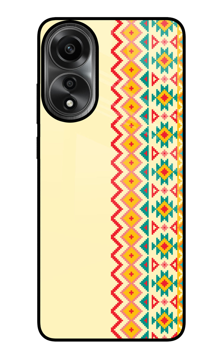 Ethnic Seamless Oppo A78 4G Back Cover, Metal case