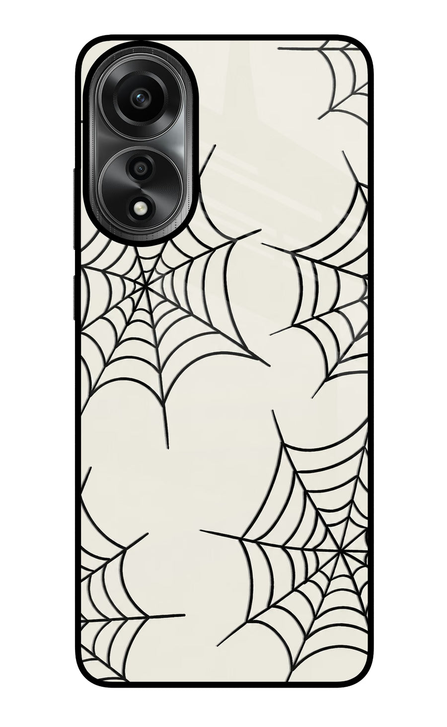 Spider Web Oppo A78 4G Back Cover, Metal case
