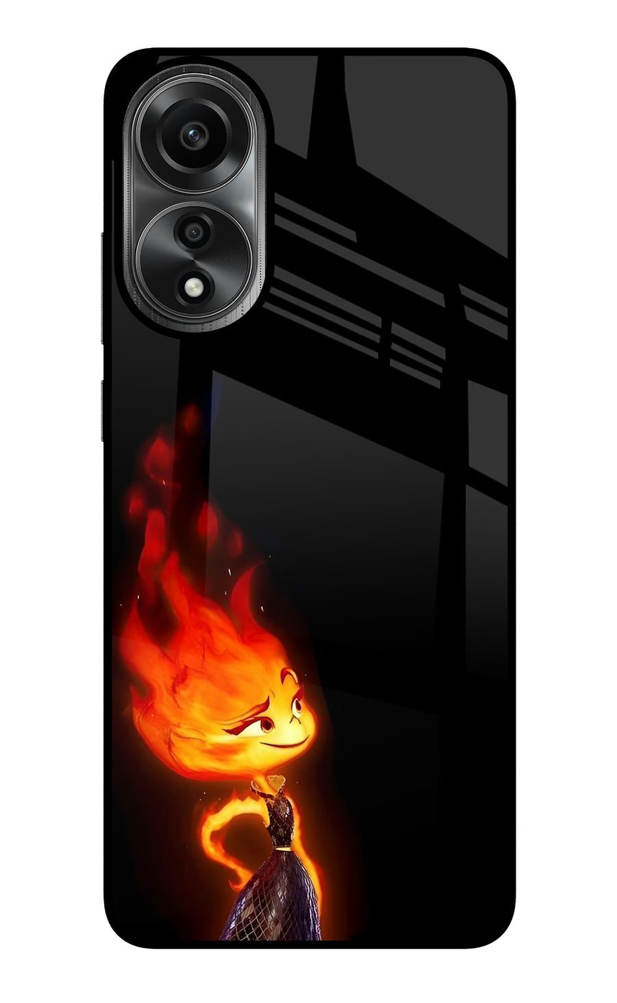 Ember Flame Oppo A78 4G Back Cover, Metal case
