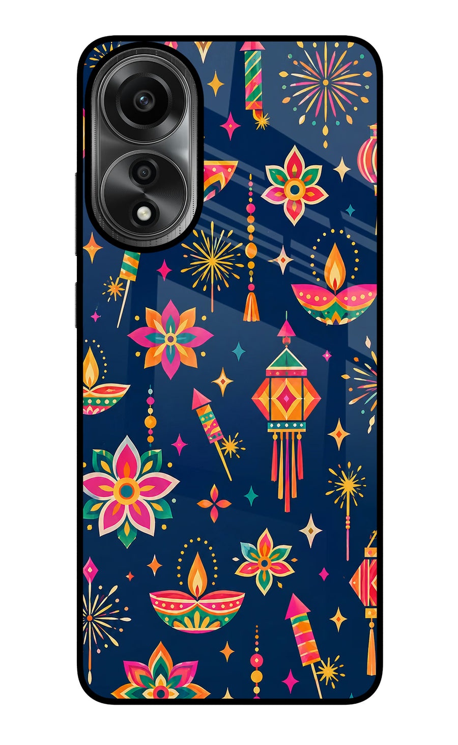 Festive Pop Oppo A78 4G Back Cover, Metal case