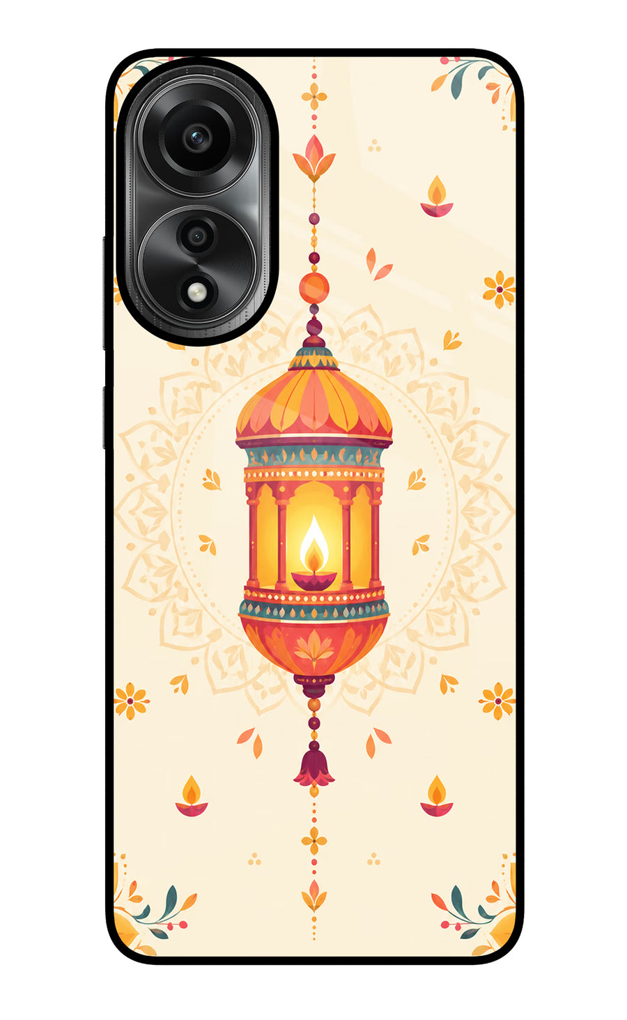 Golden Lantern Oppo A78 4G Back Cover, Metal case